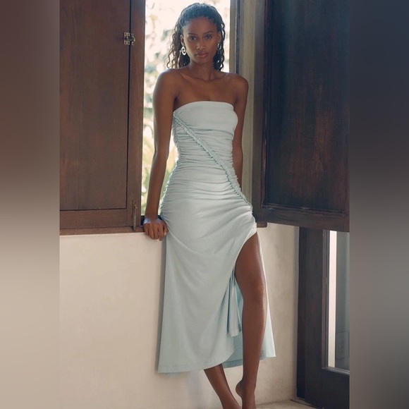 Anthropologie Dresses & Skirts - NWT Anthropologie Celandine The Gabbie Strapless Ruched Tube Dress, Size XL